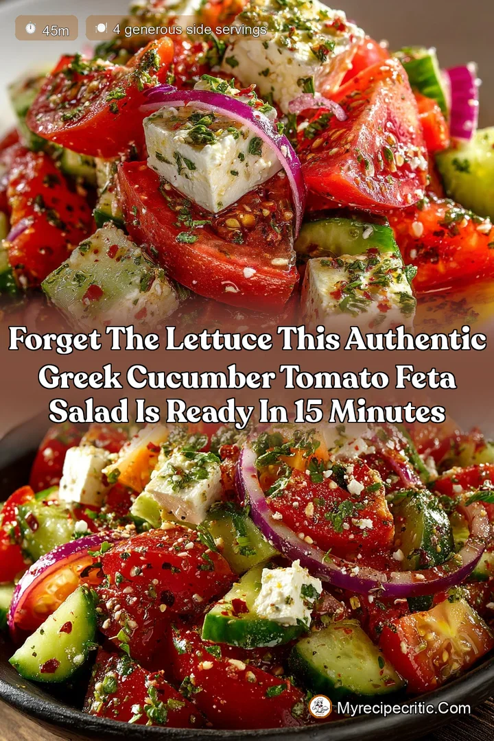 Forget the lettuce This Authentic Greek Cucumber Tomato Feta Salad is ready in 15 minutes