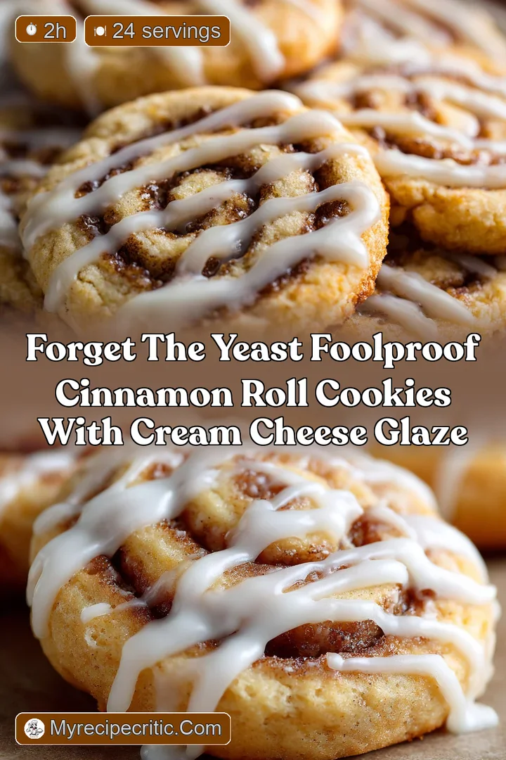 Forget the Yeast Foolproof Cinnamon Roll Cookies with Cream Cheese Glaze