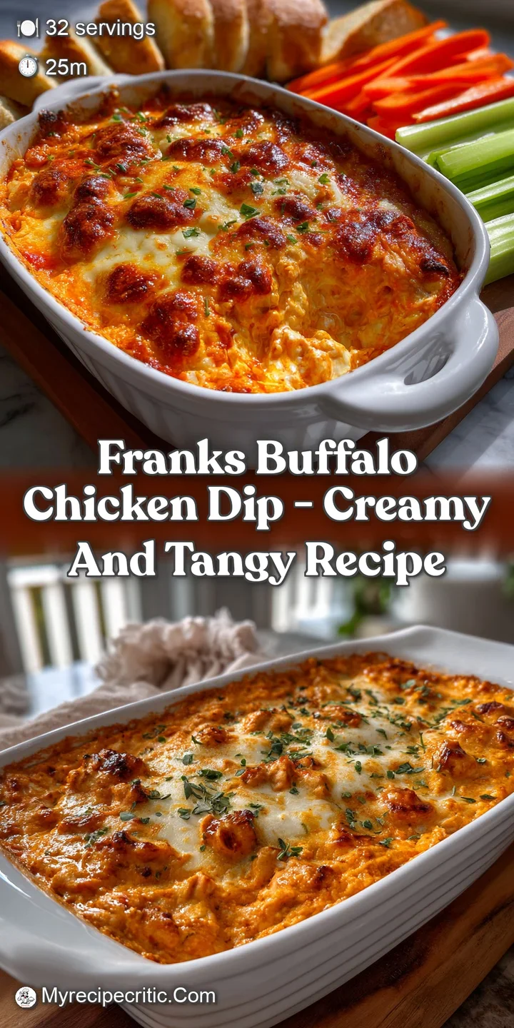 Franks Buffalo Chicken Dip - Creamy and Tangy Recipe