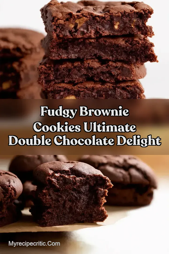 Fudgy Brownie Cookies Ultimate Double Chocolate Delight