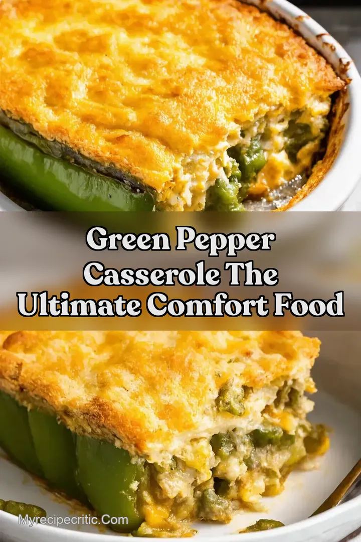 Green Pepper Casserole The Ultimate Comfort Food