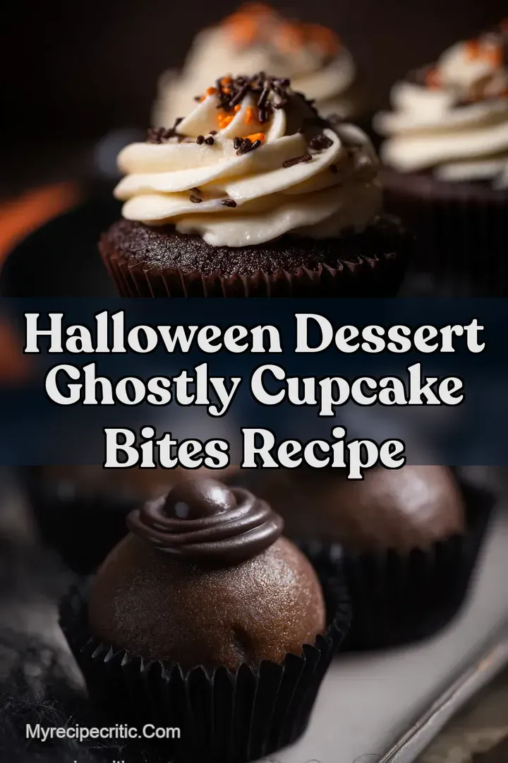 Halloween Dessert Ghostly Cupcake Bites Recipe