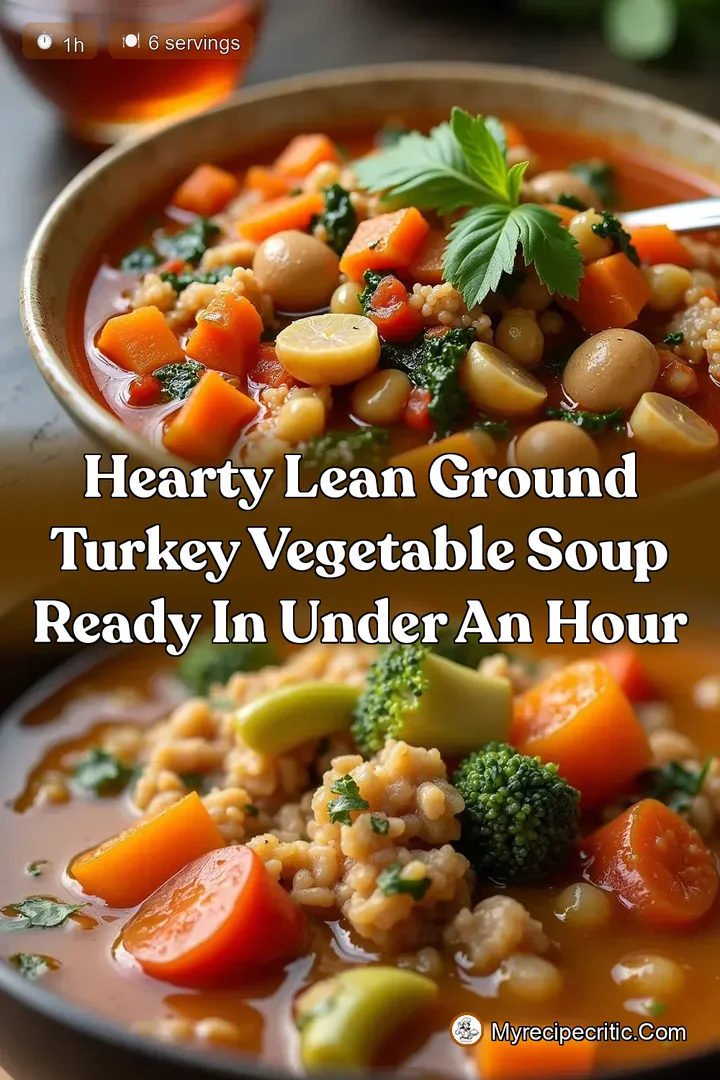 Hearty Lean Ground Turkey Vegetable Soup Ready in Under an Hour