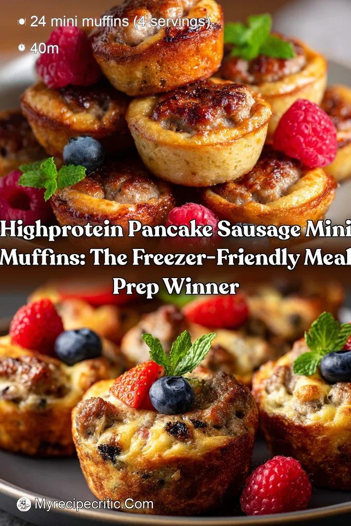 HighProtein Pancake Sausage Mini Muffins: The Freezer-Friendly Meal Prep Winner