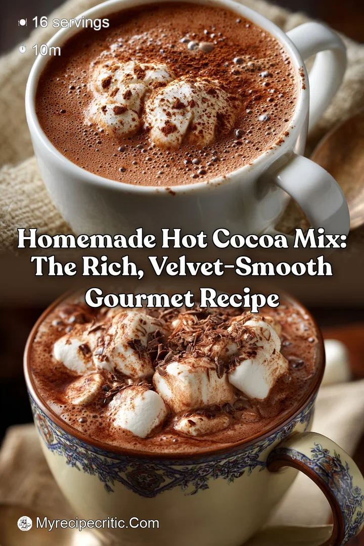 Homemade Hot Cocoa Mix: The Rich Velvet-Smooth Gourmet Recipe
