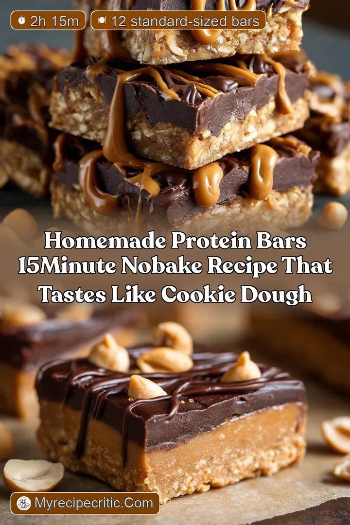 Homemade Protein Bars 15Minute NoBake Recipe That Tastes Like Cookie Dough