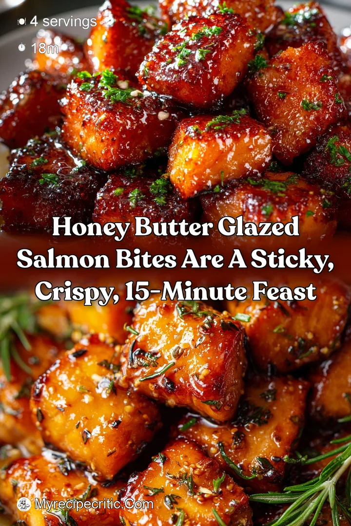 Honey Butter Glazed Salmon Bites are a Sticky Crispy 15-Minute Feast