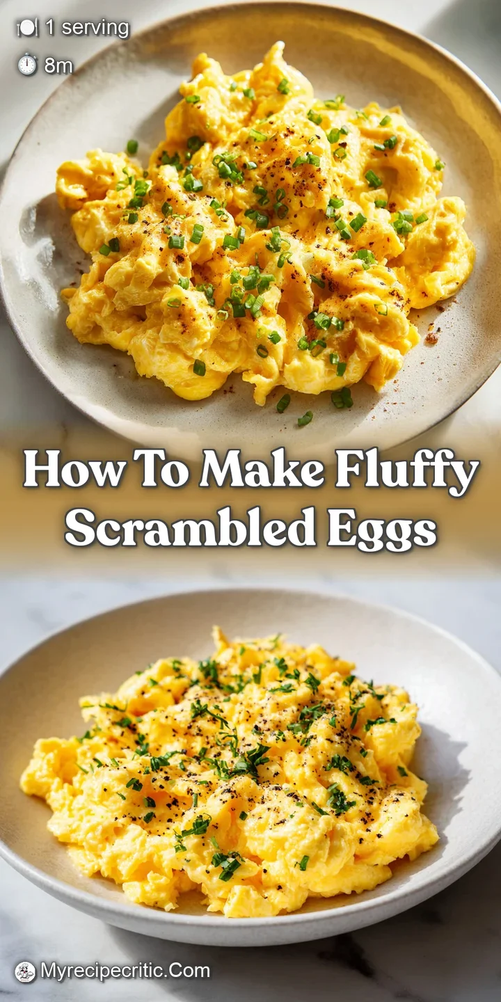 Close-up of silky, tender scrambled egg curds, glistening with melted butter, promising a rich and savory bite.