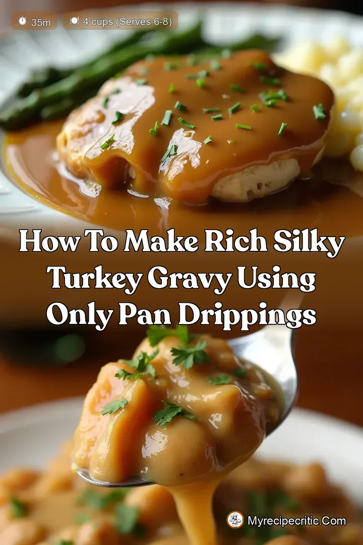 How to Make Rich Silky Turkey Gravy Using Only Pan Drippings
