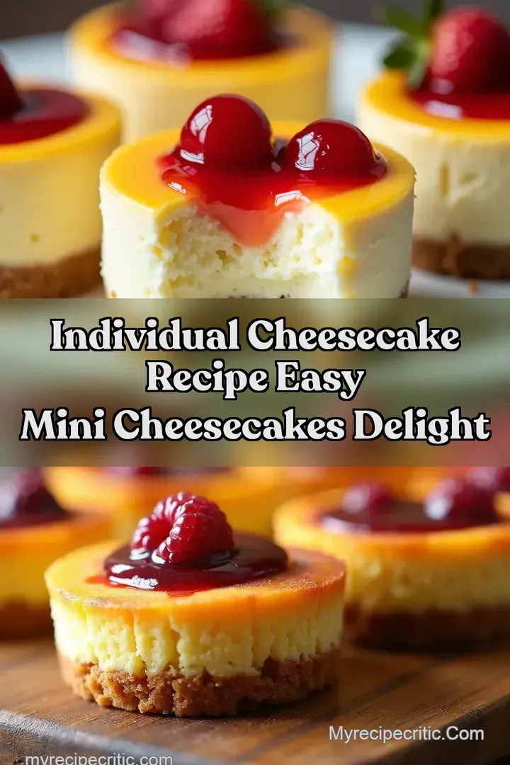 Individual Cheesecake Recipe Easy Mini Cheesecakes Delight