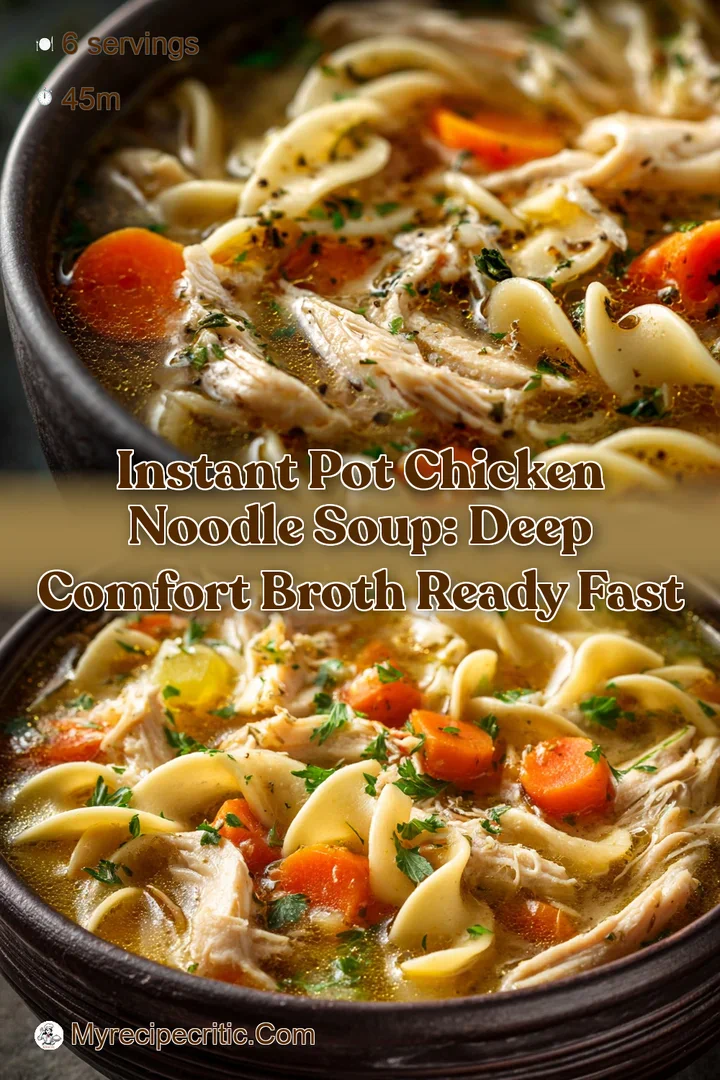 Instant Pot Chicken Noodle Soup: Deep Comfort Broth Ready Fast