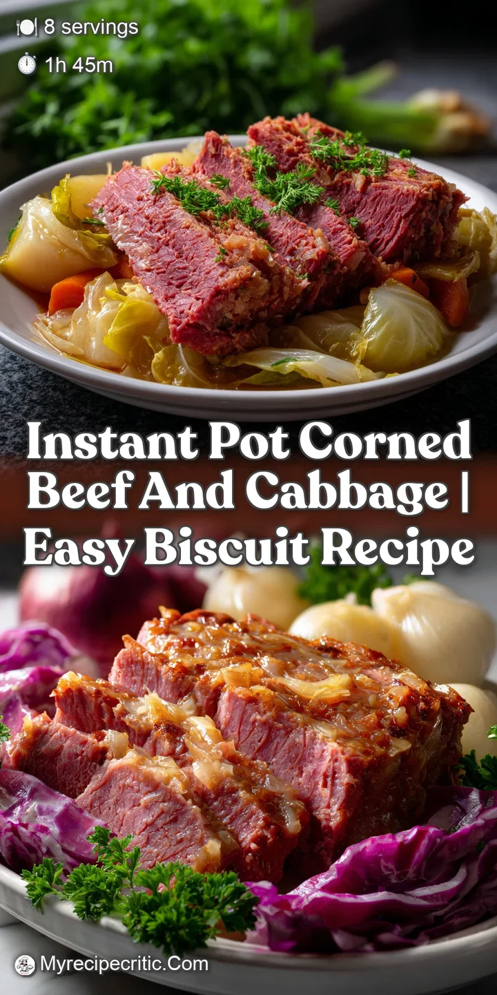 Instant Pot Corned Beef and Cabbage | Easy Biscuit Recipe