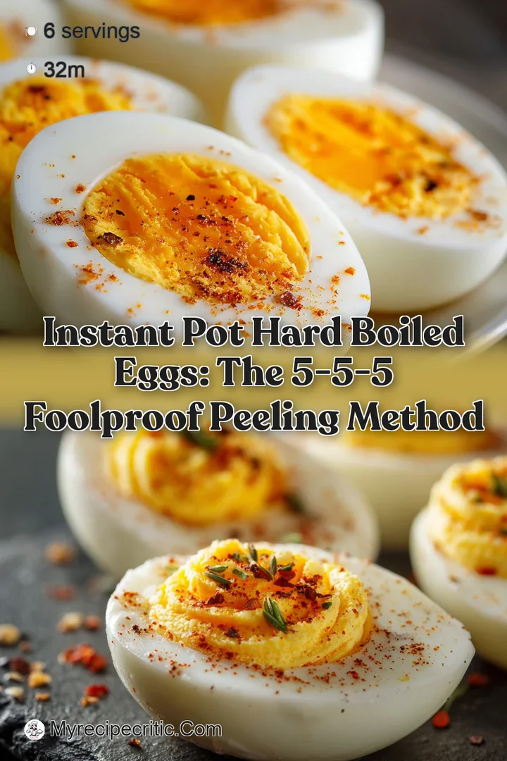 Instant Pot Hard Boiled Eggs: The 5-5-5 Foolproof Peeling Method