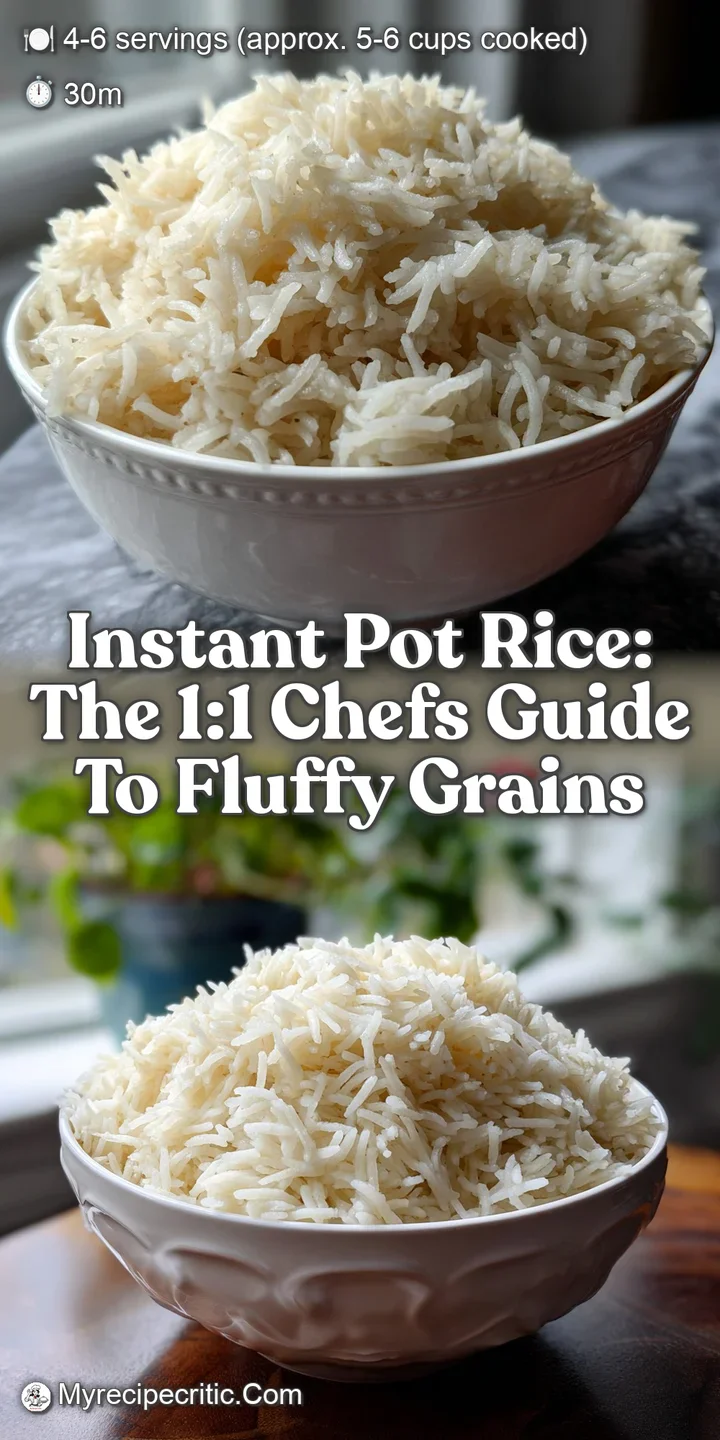 Instant Pot Rice: The 1:1 Chefs Guide to Fluffy Grains