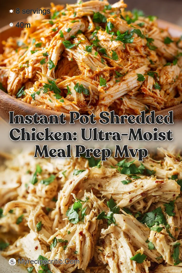 Instant Pot Shredded Chicken: Ultra-Moist Meal Prep MVP