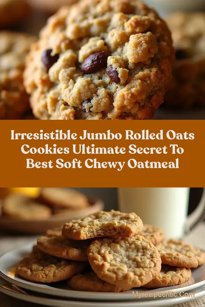 Irresistible Jumbo Rolled Oats Cookies Ultimate Secret to Best Soft Chewy Oatmeal