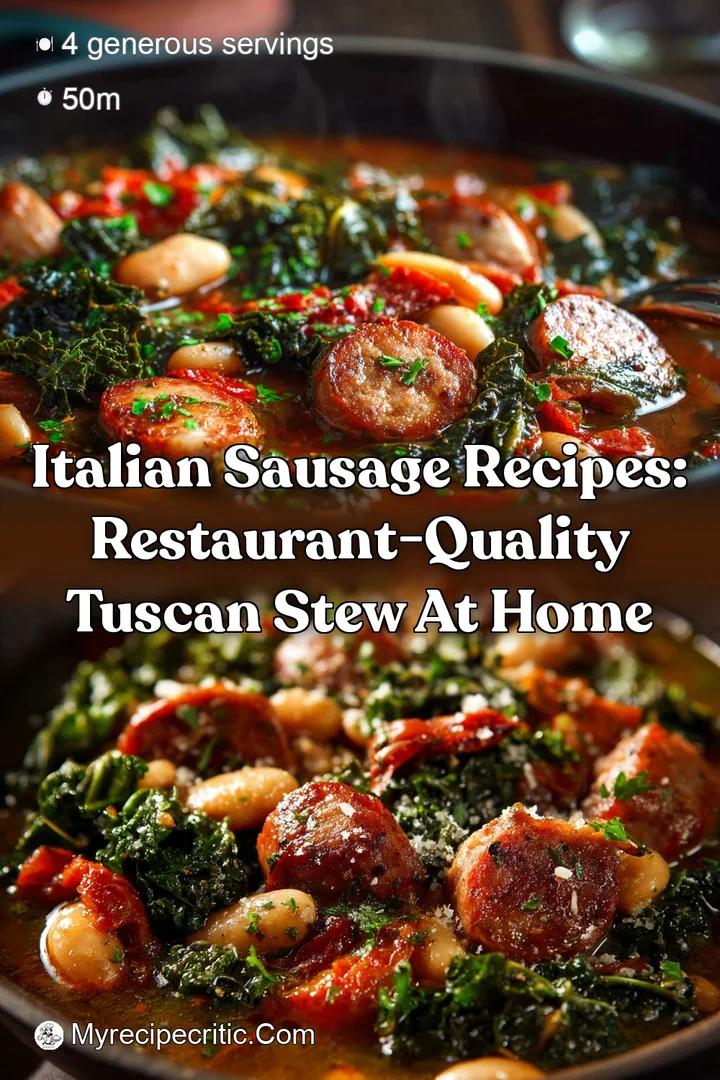 Italian Sausage Recipes: Restaurant-Quality Tuscan Stew at Home