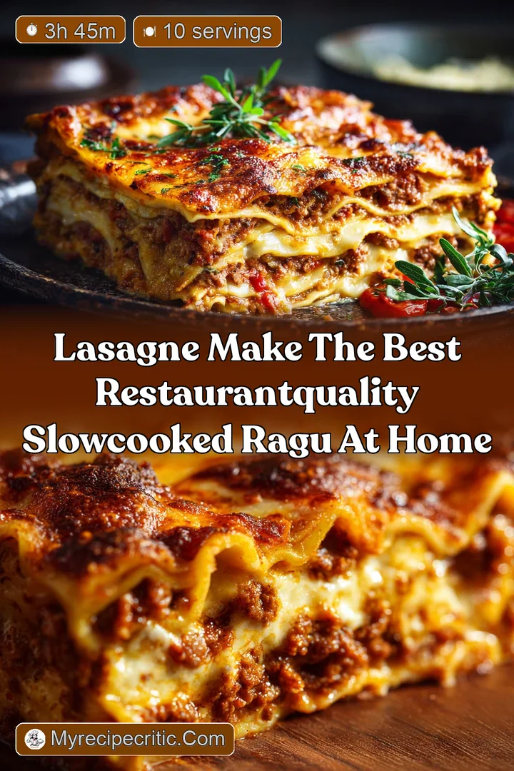 Lasagne Make the Best RestaurantQuality SlowCooked Ragu at Home
