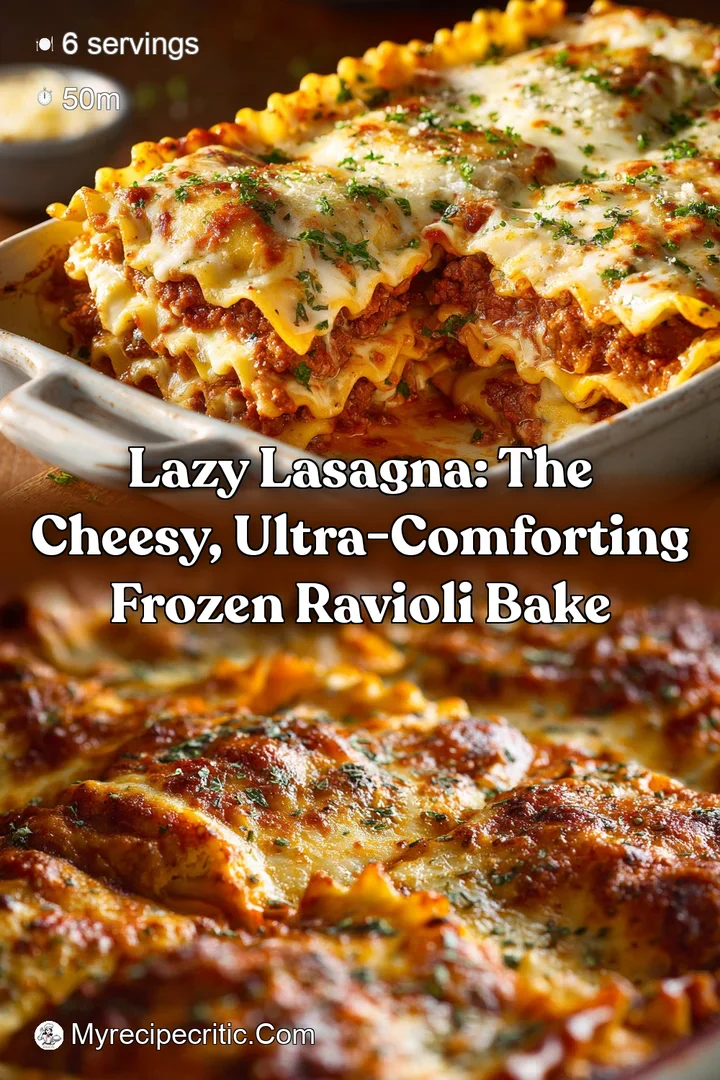 Lazy Lasagna: The Cheesy Ultra-Comforting Frozen Ravioli Bake