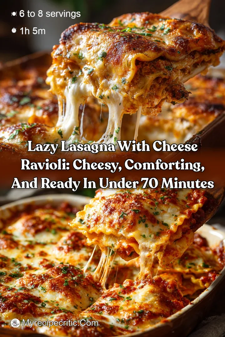 Lazy Lasagna With Cheese Ravioli: Cheesy Comforting and Ready in Under 70 Minutes