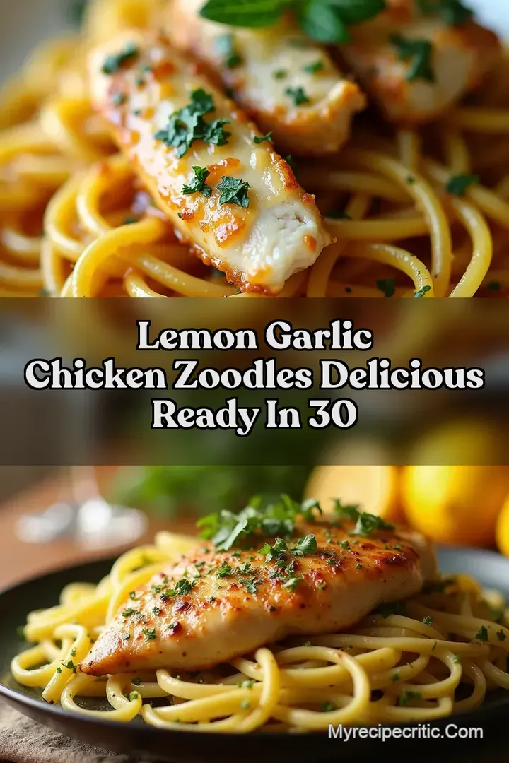 Lemon Garlic Chicken Zoodles Delicious Ready in 30