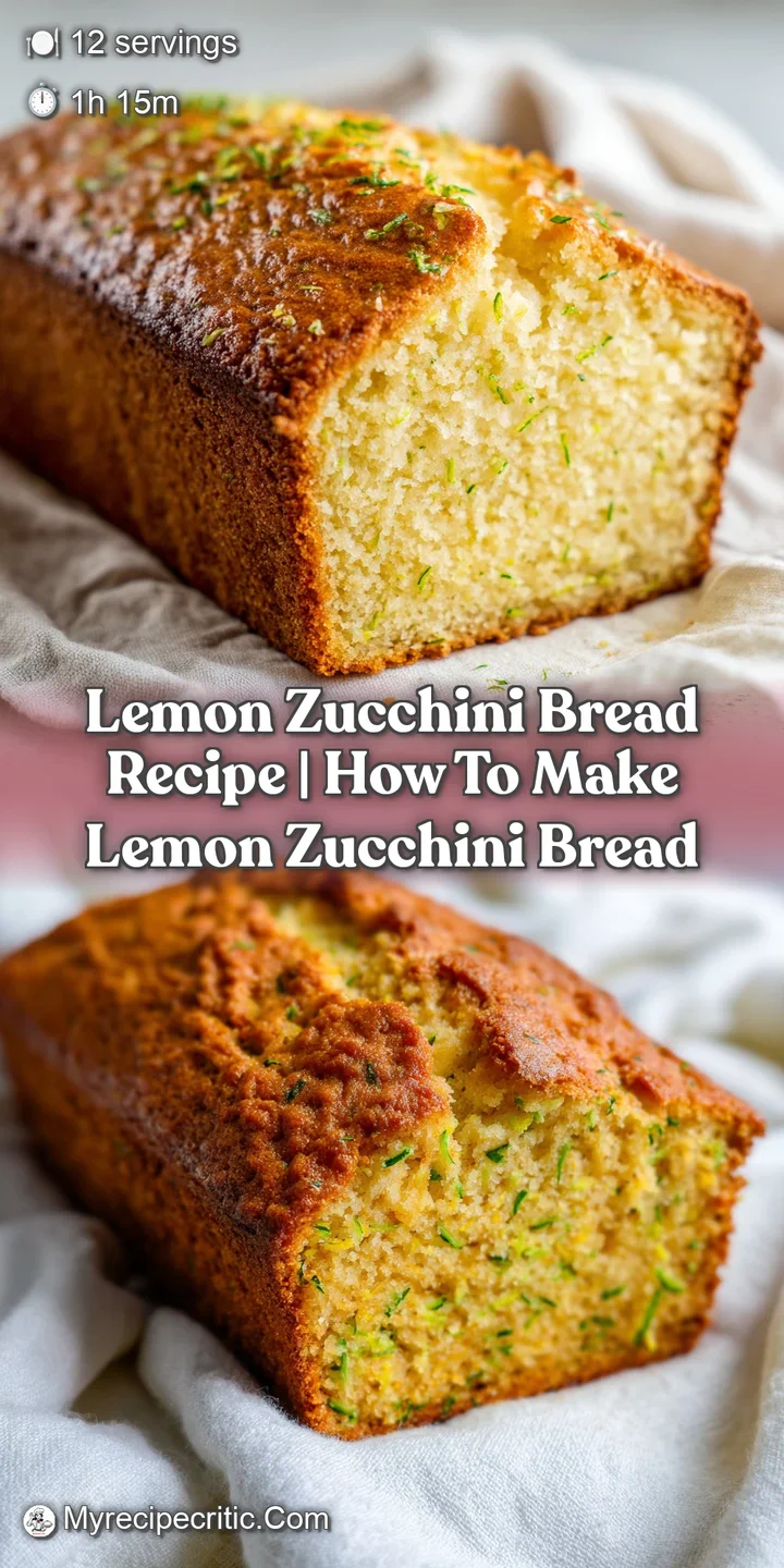Close-up of lemon zucchini bread showing airy crumb, shiny glaze, and vibrant green zucchini; fresh & flavorful bite.