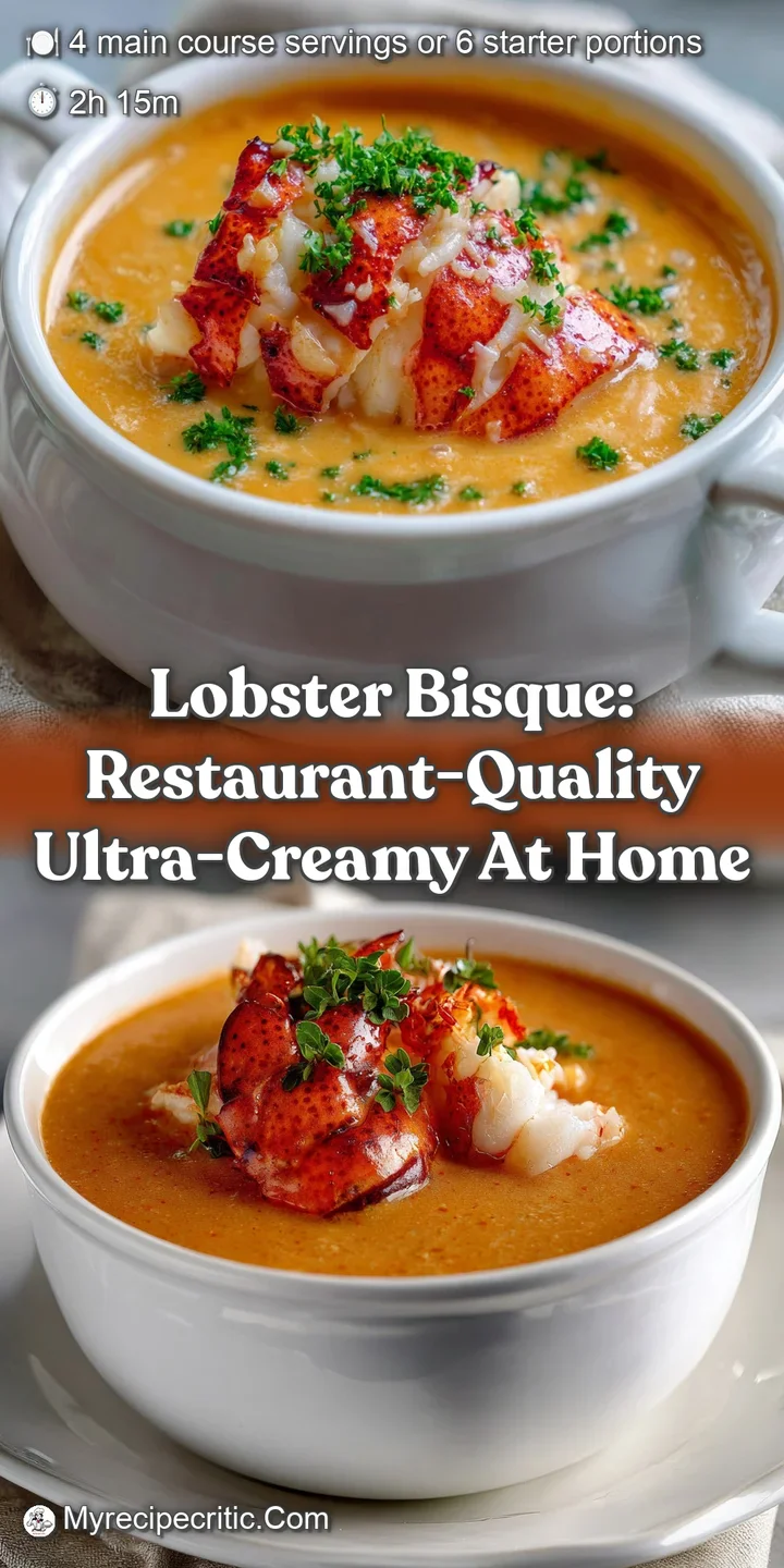 Lobster Bisque: Restaurant-Quality Ultra-Creamy at Home