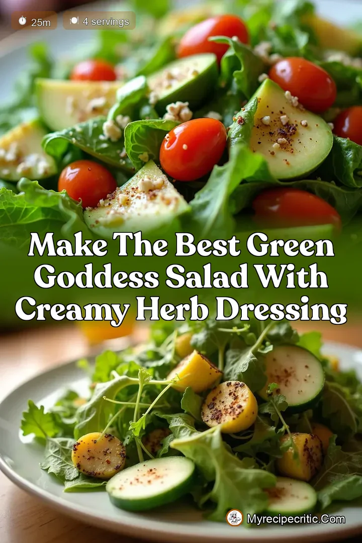 Make The Best Green Goddess Salad with Creamy Herb Dressing
