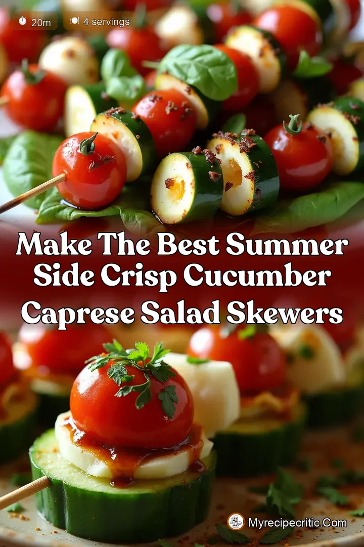 Make the Best Summer Side Crisp Cucumber Caprese Salad Skewers