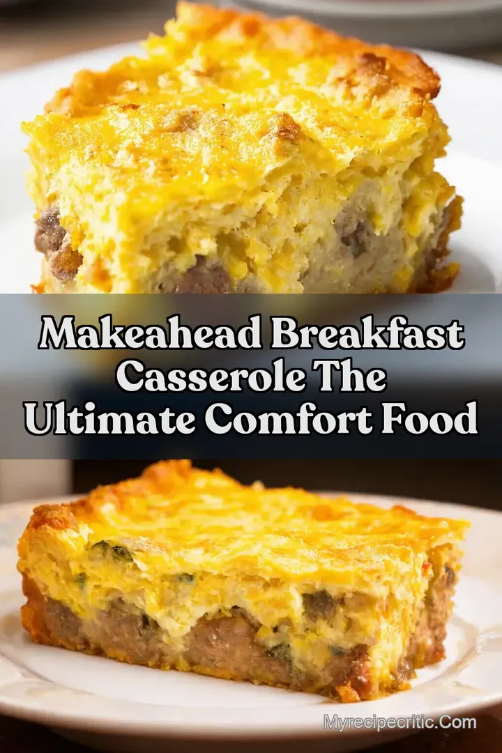 MakeAhead Breakfast Casserole The Ultimate Comfort Food
