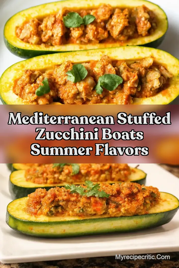 Mediterranean Stuffed Zucchini Boats Summer Flavors