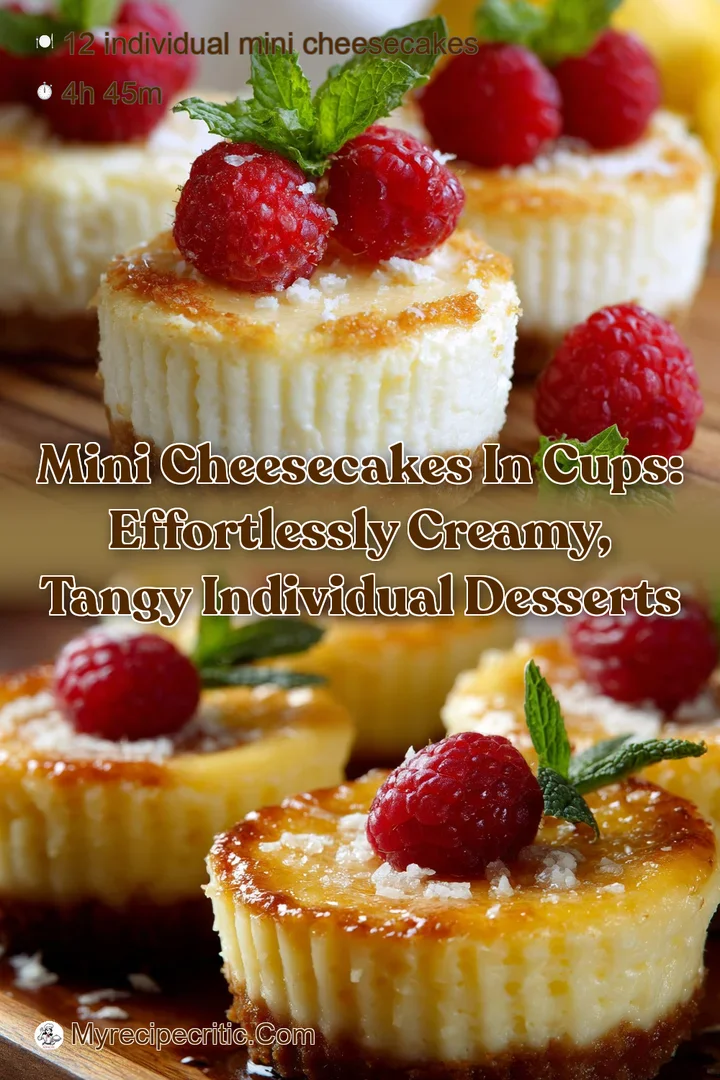 Mini Cheesecakes in Cups: Effortlessly creamy tangy individual desserts