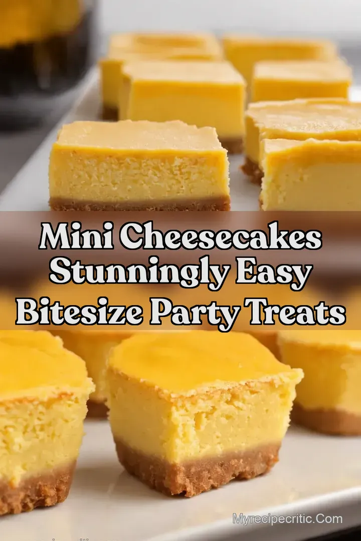 Mini Cheesecakes Stunningly Easy BiteSize Party Treats