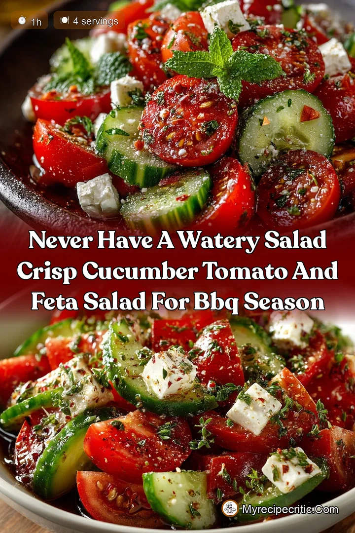 Never Have a Watery Salad Crisp Cucumber Tomato and Feta Salad for BBQ Season