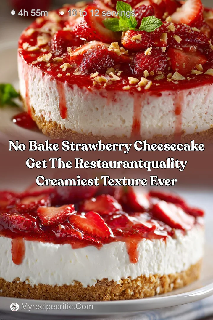 No Bake Strawberry Cheesecake Get the RestaurantQuality Creamiest Texture Ever