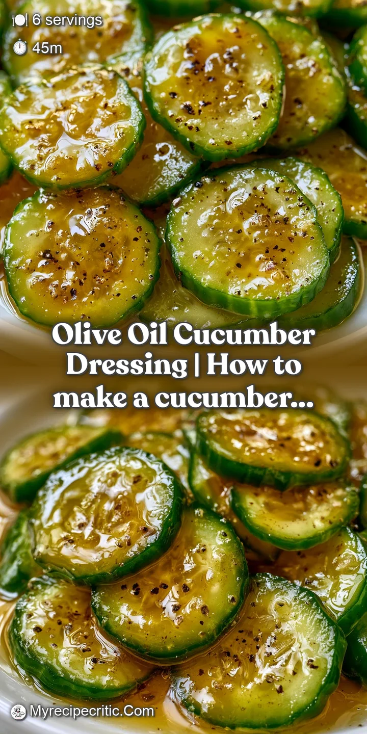 Macro shot of translucent cucumber slices glistening with golden olive oil and flecks of fresh green dill.
