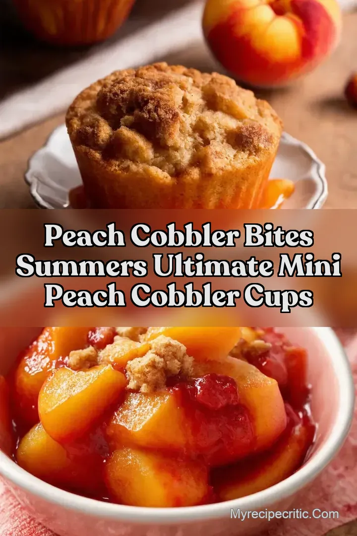 Peach Cobbler Bites Summers Ultimate Mini Peach Cobbler Cups