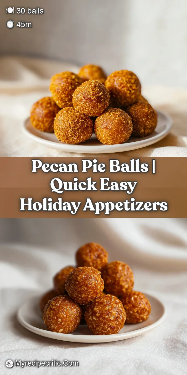 Close-up of a bite-sized nutty treat showing a creamy center and a textured coating of crushed toasted pecans.