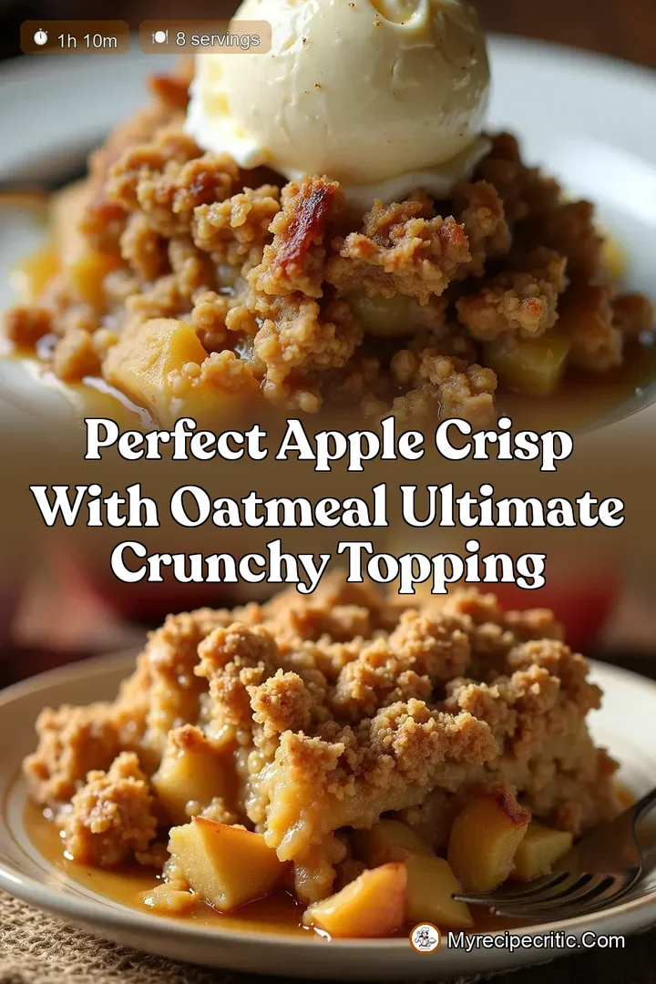 Perfect Apple Crisp with Oatmeal Ultimate Crunchy Topping