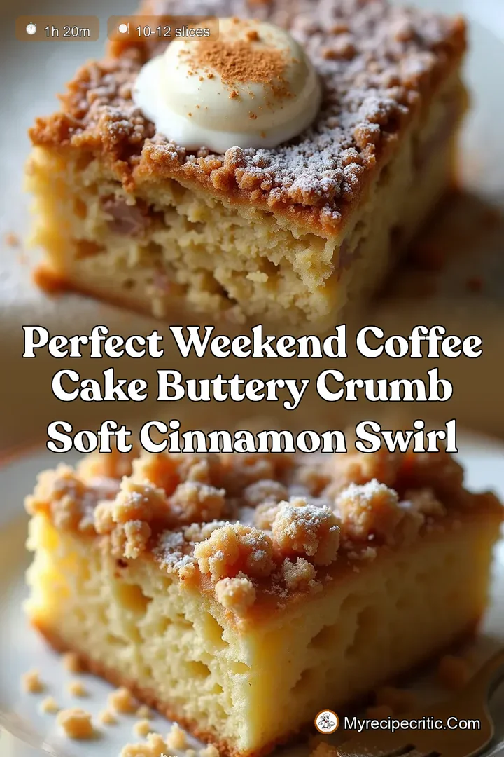 Perfect Weekend Coffee Cake Buttery Crumb Soft Cinnamon Swirl