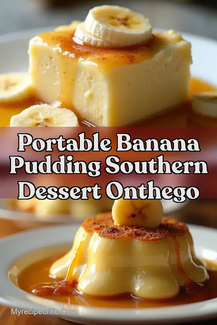 Portable Banana Pudding Southern Dessert OntheGo