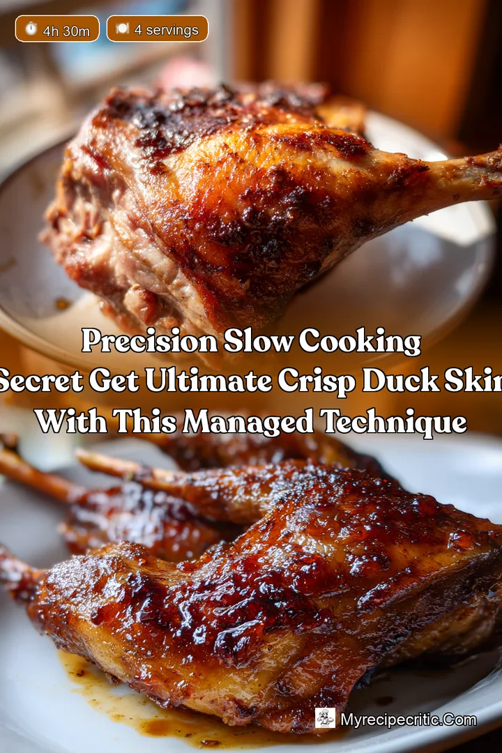 Precision Slow Cooking Secret Get Ultimate Crisp Duck Skin with this Managed Technique
