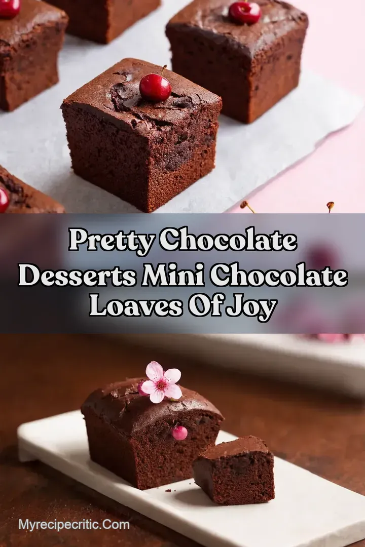 Pretty Chocolate Desserts Mini Chocolate Loaves of Joy