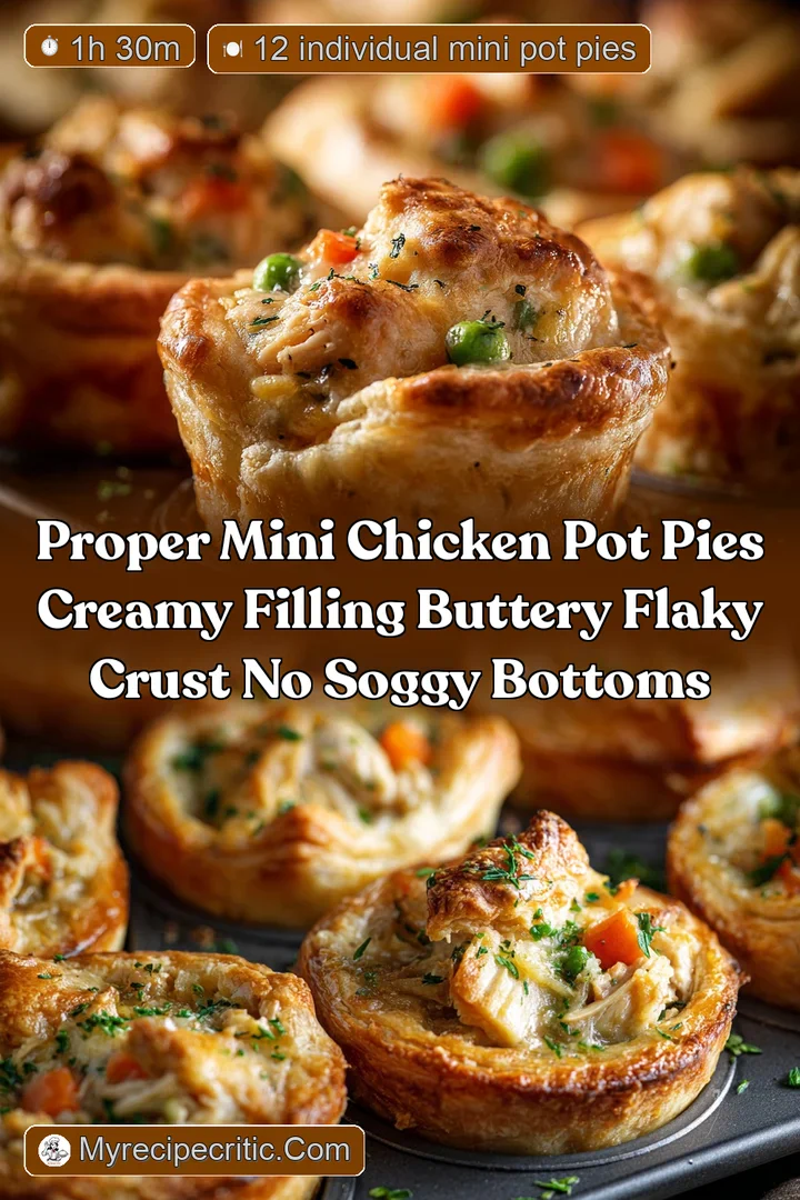 Proper Mini Chicken Pot Pies Creamy Filling Buttery Flaky Crust No Soggy Bottoms