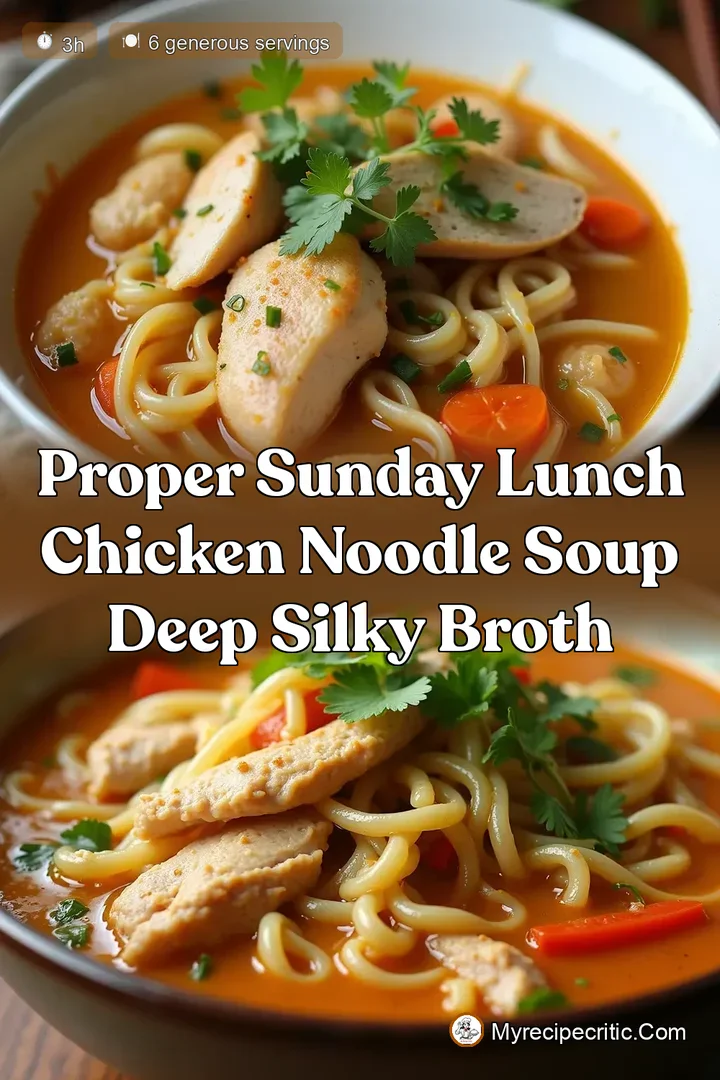 Proper Sunday Lunch Chicken Noodle Soup Deep Silky Broth