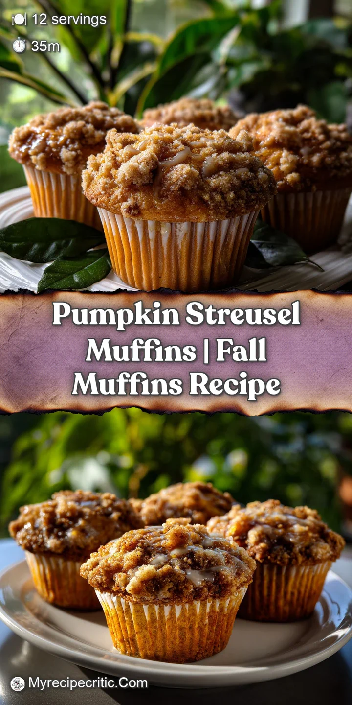 Close-up of a moist pumpkin muffin, highlighting the textured streusel and soft crumb, invitingly golden.