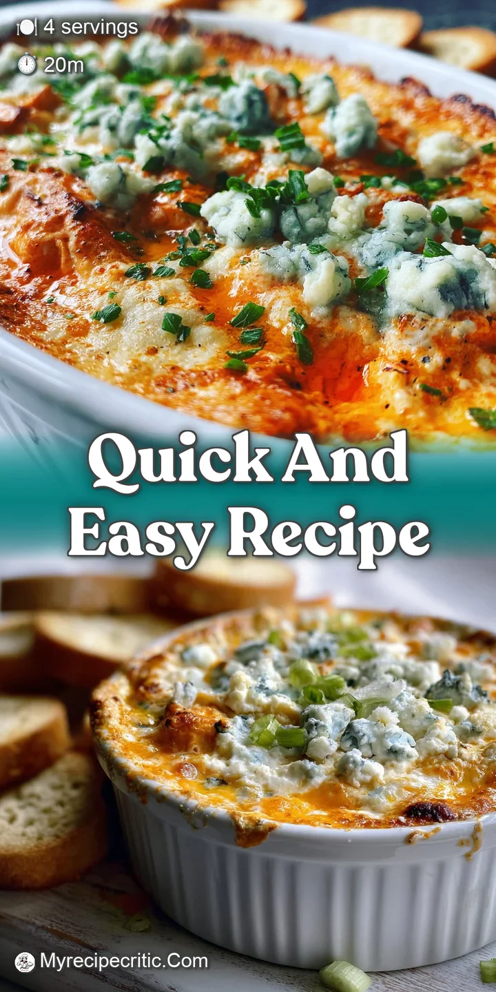 Close-up of hot, cheesy buffalo chicken dip, showing a rich, spicy texture with molten cheese & hints of vibrant red sauce.