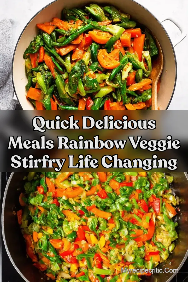 Quick Delicious Meals Rainbow Veggie StirFry Life Changing