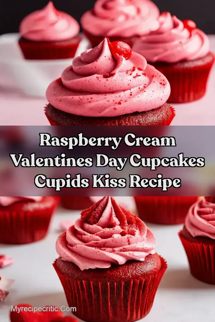 Raspberry Cream Valentines Day Cupcakes Cupids Kiss Recipe