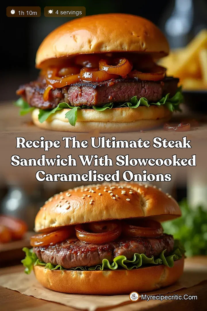 Recipe The Ultimate Steak Sandwich with SlowCooked Caramelised Onions